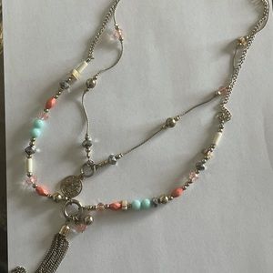 Necklace two layers with tassel